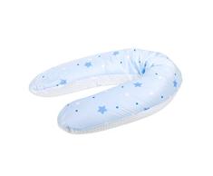 Träumeland - Cojín para lactancia (190 cm), en muchos diseños azul azul celeste Talla:190 cm