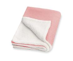 Julius Zöllner Manta de invierno de pique y tejido de peluche acogedor, tamaño 70 x 100 cm, fabricada en Alemania, 100% algodón, Öko-Tex® Standard 100 | Blush