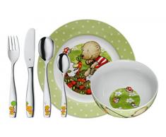 WMF Pitzelpatz - Vajilla para niños 6 piezas, incluye plato, cuenco y cuberterÃa (tenedor, cuchillo de mesa, cuchara y cuchara pequeña) (WMF Kids infantil)