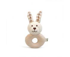 grünspecht 619 – 00 bio de plástico conejo sonajero, Beige