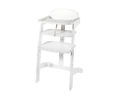 Schardt Maxim III 010520002 - Silla alta ajustable con escalones de madera maciza de haya lacada blanca