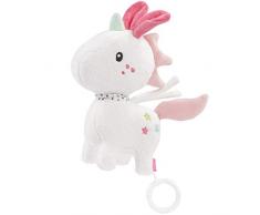 Fehn 057072 - Caja de música con diseño de unicornio Aiko – Caja de música con mecanismo extraíble – Con fijación – Para bebés a partir de 0 meses – Tamaño: 20 cm