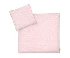 Julius Zöllner Jersey - Ropa de cama infantil de 80 x 80 cm + 35 x 40 cm, juego de 2 piezas de funda nórdica y funda de almohada, 100% algodón jersey con cremallera, estándar 100 by OEKO-TEX, Leafy