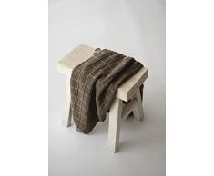 KAISER 65217391 WOOL - Manta para bebé de punto 100% lana merina, manta transpirable para bebé, todo el año, recién nacido, manta para cochecito, manta para bebé, color latté.