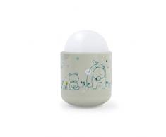 Lámpara nocturna portátil Pabobo x Kid Sleep para bebés y niños, luz LED suave, luz nómada, 70 horas de batería e inalámbrica, recargable en una toma de corriente, en el bosque