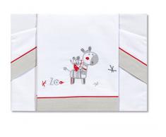 Petite stars 00322620 - Sábanas, diseño zebra, 100% algodón, color blanco y gris