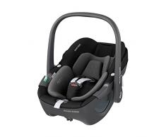 Maxi-Cosi Pebble 360, silla coche bebe i-Size, Silla Coche 360 Recien Nacido con Giro de 360 Grados, 0-15 meses (40-83 cm), ClimaFlow, arnés de apertura y cierre fácil, G-CELL, Essential Black