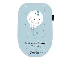 Pirulos 70932203 - Colchoneta grupo 0 microfibra diseño luna, color azul
