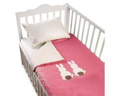 ToTs by Smartrike 280-202 Joy - Juego de Funda nórdica y Funda de Almohada (100% algodón, 100 x 135 cm y 1 Funda de Almohada de 60 x 40 cm), Color Rosa