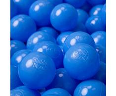 KiddyMoon 300 ∅ 6Cm Bolas Colores De Plástico para Piscina Certificadas para Niños, Azul