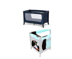 Hauck Cuna de Viaje Dream N Play Plus, para Bebes y Niños de Nacimiento hasta 15 kg, 120 x 60 cm, Entrada Lateral, Plegable, Azul Navy + Armario para Cuna de Viaje (60 cm), Color Negro