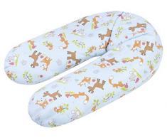 Julius Zöllner 4670015073 Almohadas de cuidados con el llenado del grano, animales del bosque azul