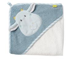 Fehn 065190 Toalla de baño con capucha con diseño de dragón, poncho de baño de algodón con diseño de dragón para bebés y niños pequeños desde el nacimiento, Medidas: 80 x 80 cm