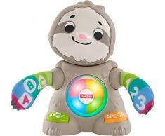 Fisher-Price Linkimals Matthieu le Paresseux, juguete interactivo de aprendizaje, sonidos y luces, versión francesa, 9 meses y más, GHY89