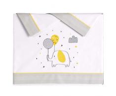 Pekebaby GOLDEN - Tríptico Sábanas Algodón, Gris, Minicuna (50 x 80 cm)