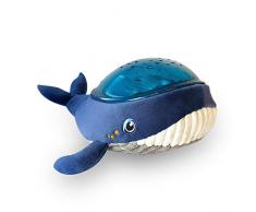 Pabobo - Kid Sleep Luz nocturna musical y luminosa - Niños y bebés - Peluche en forma de ballena - Proyector de agua - Nómada - Lámpara - Techo - Aqua Dream - Azul