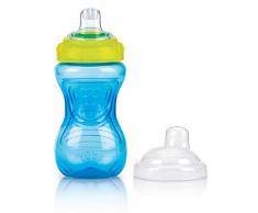Nûby Easy Grip - Vaso antigoteo (300 ml), color rosa azul