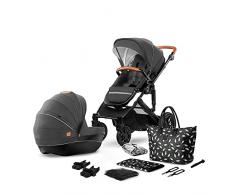 Kinderkraft Carrito Bebé 2 Piezas PRIME 2020, Silla de Paseo, Capazo, Negro