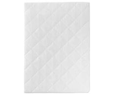 roba Colchón para Parque Bebé Rectangular 75 x 100 cm - Núcleo de Espuma de PU Transpirable - Funda Acolchada y Desmontable con Cierre de Cremallera - Blanco
