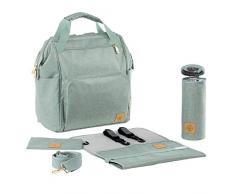 LÄSSIG Mochila cambiador para bebé con accesorios/Goldie Backpack Verde