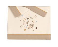 Pekebaby LUNOSO - Tríptico Sábanas de Algodón, Beige, Minicuna (50 x 80 cm)