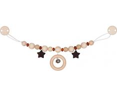 goki 65289 - Cadena para cochecito de bebé ámbar con clips