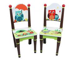 Juego de sillas de madera Enchanted Woodland Fantasy Fields (sin mesa) TD-11740A