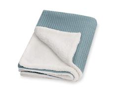 Julius Zöllner Manta de invierno de pique y tejido de peluche acogedor, tamaño 70 x 100 cm, fabricada en Alemania, 100% algodón, Öko-Tex ® Standard 100 | Greenery