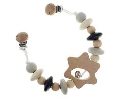 Hess Holzspielzeug 12965 – Cadena para cochecito o sillita de bebé, a partir de 0 meses, color negro natural, aprox. 49 x 7 x 3,5 cm