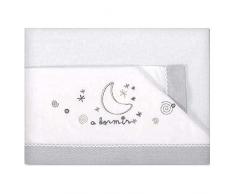 Pirulos A Dormir Juego de Sábanas 100% Algodón para Cochecito de 40x80 cm/Juego de Sábanas Set, Color Gris