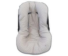Funda colchoneta universal para grupo 0 o maxi-cosi. Modelo estrellas gris. Rejilla 3d