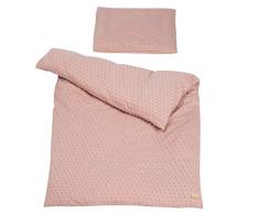 roba Ropa de Cuna para Bebés, 2 Piezas, Funda de Edredón 100 x 135 cm + Funda de Almohada 40 x 60 cm, Algodón Orgánico GOTS y OEKO-TEX, Rosa