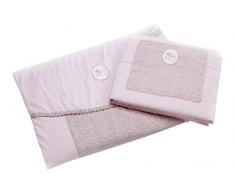 Colección Rosabel Luz - Conjunto de vestiduras + edredón para minicuna