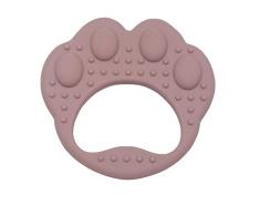 Cepillo de dientes para niños 360°, juguete dentadura de silicona para bebés y niños de 6 meses, dentadura de goma de silicona con pequeños agujeros, fácil de lavar, rojo