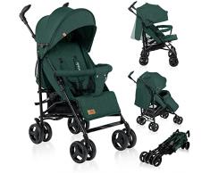 LIONELO Cochecito de bebé de Irma de hasta 15 kg, ligero y moderno, con función reclinable, plegable, ruedas grandes de 6 pulgadas, cesta grande, bolsa, mosquitera