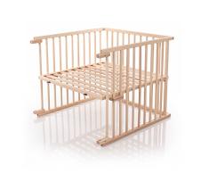 Babybay Kit de conversión de Cuna, Adecuado para Las cunas colechos Modelos Maxi y Boxspring I Medidas de la Cuna: 140x89 cm de Madera de Haya Maciza, Natural sin Tratamiento