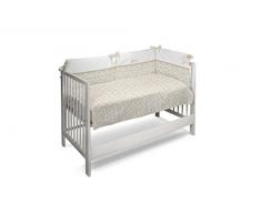 Petit Lazzari Vintage Toys - Set de colcha - edredón y protector para cuna de 60 x 120 cm, color beige