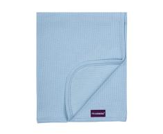 Clevamama Manta para bebé o recién nacido de algodón tipo Waffle Weave - 120x140 - Azul