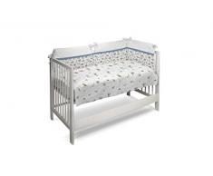Petit Lazzari Petit Camelot - Set de colcha - edredón y protector para cuna de 60 x 120 cm, diseño Príncipes y castillos, color azul