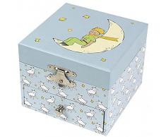 Trousselier - The Little Prince© Saint Exupery - Caja del tesoro y joyería musical - Regalo ideal para niños - Danubio azul musical - Color verde - 2 unidades