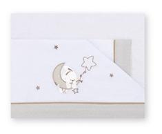 Pirulos 00313110 - Sábanas, diseño luna, 60 x 120 cm, color blanco y lino