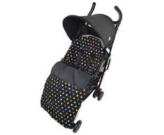 Forro polar saco/Cosy Toes Compatible con Buzz silla de paseo Quinny Moodd Mura Zapp Multi Color Dots