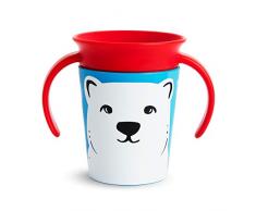 Munchkin Miracle 360° Wildlove - Vaso Antiderrames Entrenamiento con Asas, Oso Polar, 177 ml