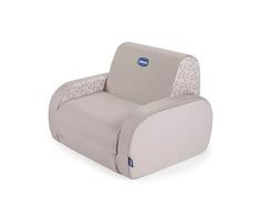 Chicco Twist Sillón Infantil Convertible en Chaise Longue y Butaca, Sofá Infantil, 3 Configuraciones, Silla Cómoda y Ligera, Transformable, Puff Niños a Partir de 12 M, Color Beige (Dune), 1 Unidad