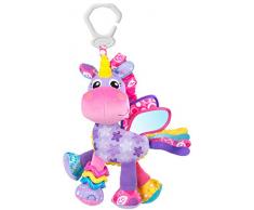 Playgro Peluche de Actividades Stella el Unicornio, Juguete para Colgar, Desde el nacimiento, Rosa/Violeta, 40183