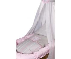 belily Moisés Juego Set, Moisés, Moisés accesorios, juego de cama con dosel y cuna, equipamiento para: Cesta Cuna, cuna, cesta carro, Moisés (Leopard)