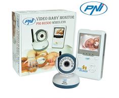 Vigilabébé inalámbrico, Video Baby Monitor PNI B2500 2.5 Pantalla 320P, cámara de video alimentada por batería, comunicación bidireccional
