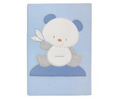 Andy & Helen 3/507cd03 _ C manta cama bordada Polar, Celeste