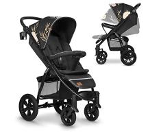 LIONELO Annet Tour Silla de paseo, bebe carro, hasta 22 kg, ajuste del respaldo a la posición tumbada, ruedas sin mantenimiento, capota impermeable XXL, cinturones de 5 puntos (lovin)