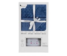 Interbaby - Manta Burbuja Azul Marino con lámpara Nube, Unisex